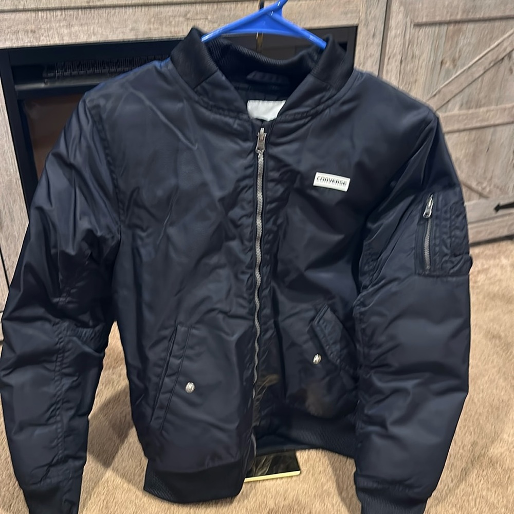 Black converse jacket size large